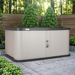 Armoire de rangement extérieure Toppla, nouvelle conception, étanche, écologique, en plastique HDPE, avec serrure électronique, 3 compartiments, garantie 5 ans - Product Image 1