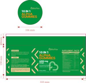 बायोफ्लेक्स कस्टम लोगो प्राकृतिक 10 में 1 अल्फा गummies कार्बनिक शुद्ध 4000 मिलीग्राम हमालायन शिलजीत रेसिन गुम्मस के साथ - Product Image 6