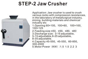 Broyeur à mâchoires STEP-2 pour roche, pierre, céramique, ciment, os d'animaux, craie, petit broyeur de laboratoire, équipement de test d'agrégats rocheux, broyeur à mâchoires - Product Image 2
