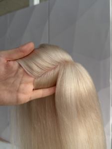 ท็อปเปอร์ผมแท้แบบบาลายาจ 4*5 6*6 ฐานโมโน สำหรับผู้หญิงผมบาง ติดด้วยมือ พร้อมระบบ PU สำหรับปิดผมบาง - Product Image 6