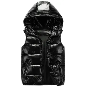 Customized sleeveless down jacket puffer vest custom custom logo puffer vest woven puffer vest ultralight down clothes winter