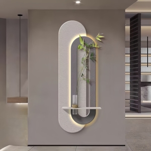 Hiện đại đơn giản phong cách phòng khách trang trí với LED & hoa nhân tạo bằng đá sa thạch bề mặt tường trang trí nội thất - Product Image 6