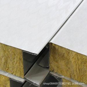 Panneaux sandwich avec âme en laine de roche, acier galvanisé, résistants au feu, matériaux de construction de maisons préfabriquées, design industriel - Product Image 3