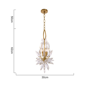 Americano Vintage encantador <span class=keywords><strong>real</strong></span> imperio latón estilo LED elegante cristal flor moderno colgante de luz - Product Image 5