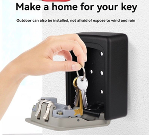 <span class=keywords><strong>Coffre</strong></span>-fort mural électronique à <span class=keywords><strong>code</strong></span> pour clés, idéal pour les chantiers de construction et les locations, rangement antivol - Product Image 5