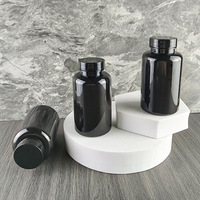 Bouteille de 200 ml pour Vitamine C, calibre 38 mm, en PET brun de couleur thé, à épaule ronde, pour compléments alimentaires, huile de poisson, bonbons et capsules