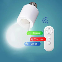 Support de lampe intelligent E27 60W avec télécommande sans fil et minuterie, 110V 220V, interrupteur multi-lumières pour maison, chambre de bébé et chambre à coucher