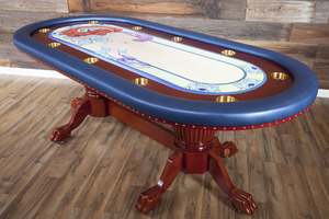 Table De Poker En Bois De Luxe Led Tables De Jeu Jeu Texas Holden Table De Poker Pokertafel - Product Image 4