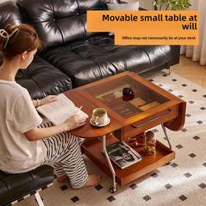 <span class=keywords><strong>Mesa</strong></span> de Centro Móvil de Estilo Moderno de Mediados de Siglo, <span class=keywords><strong>Mesa</strong></span> Auxiliar <span class=keywords><strong>Plegable</strong></span> de Madera Maciza de Estilo Nórdico Retro, Mueble de Salón - Product Image 1