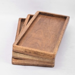 Solid Wood Rectangular <b>Tea</b> <b>Tray</b> For Home Serving Dessert Candy Fruit Platter Handmade Wooden Pattern - Product Image 2