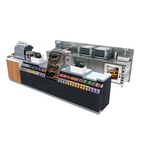 Kedai kopi kustom desain komersial Modern, Kedai Kopi Bar, peralatan konter