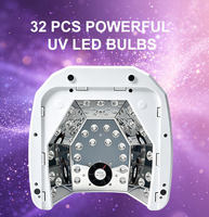 Lampe à ongles UV LED sans fil IBelieve 72W, rechargeable, sécheuse à ongles professionnelle avec ventilateur et double longueur d'onde 365/405nm pour usage en salon