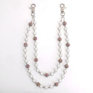 Heavy Duty 10mm Strass Perles avec Coloré Disco Ball <span class=keywords><strong>Chapelet</strong></span> Pantalon Chaîne Hip-Hop Cool Rap Ceinture Décoration Fascinante - Product Image 4