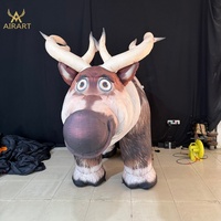 Reno Inflable Gigante para Exhibición, Accesorio Inflable de Reno
