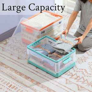 Wholesale Custom Plastic Rectangle Good Price Household Portable Stackable Foldable Eco-Friendly <b>Clothes</b> Toys Organizer Bins - Product Image 4
