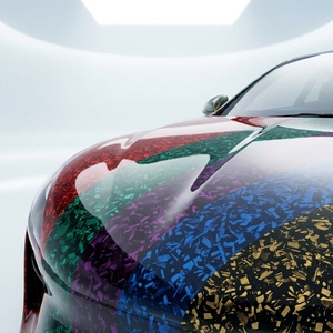 Vinilo de Fibra de Carbono Forjado de Alta Calidad al por Mayor con Papel Protector para Envoltura de Coches, Adhesivo de Cambio de Color para Automóviles - Product Image 4