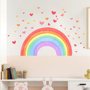 40*72cm Impression personnalisée Stickers muraux amovibles en forme de cœur pour chambre d'enfant Posters en papier peint Décalcomanie murale Arts - Product Image 1