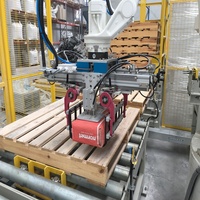 Machine automatique d'emballage de sacs à valve système de palettiseur robot machine à organiser les palettes