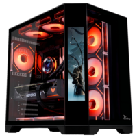 MEIJI New Gaming PC Full Tower Steel and Metal Gabinete ATX Computer Case in Stock Hot Sale ARGB PC Chassis with Lcd Screen