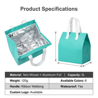 Sac de livraison alimentaire isotherme en gros avec logo personnalisé, sac non tissé spécialisé imperméable pour la restauration à emporter