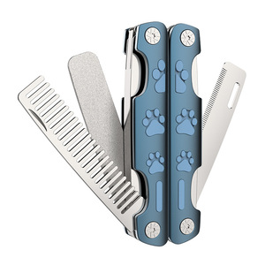 New Pet Nail Clipper, thép không gỉ Dog grooming kéo & Comb <span class=keywords><strong>Set</strong></span>, có thể gập lại đa chức năng Pet grooming công cụ bán buôn - Product Image 2