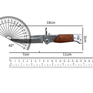 Cuchillo de Bolsillo Plegable A.K-47 Personalizable de Grado OEM para Camping, Hoja de Acero Inoxidable D2, Mango de Madera, Marca HK, Afilado Extremo, 20cm - Product Image 4