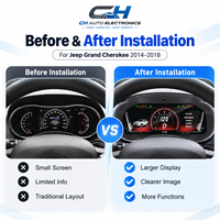 Pour Jeep Grand Cherokee 2014-2018, tableau de bord numérique LCD, compteur de vitesse, remplacement plug and play