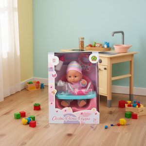 Ciccino Prima Pappa Baby Doll 30Cm Feeding <b>Set</b> With High Chair And Accessories For Kids Playtime - Product Image 1