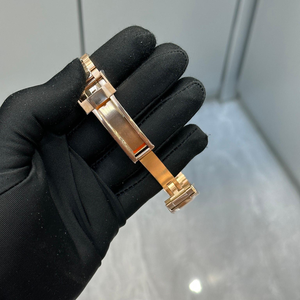 Reloj Mecánico Automático para Hombre, Esfera Rosa Dorada de 40 mm, Luminoso, Resistente al Agua 10 Bar, Correa de Metal, Estilo Hip Hop, Lujoso - Product Image 5