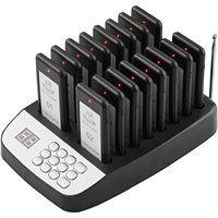 Système d'appel sans fil pour restaurant avec écran LCD étanche, 8/12/16 bippers, système d'appel de file d'attente