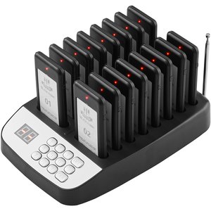 Sistema de Llamada Inalámbrico para Restaurantes con 8/12/16 Timbres, Sistema de Llamada con Pantalla LCD Impermeable para Colas - Product Image 2
