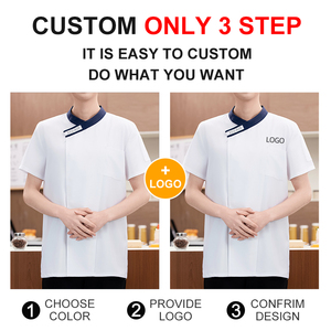 Uniforme de chef de hotel personalizado al por mayor para restaurante chaqueta de trabajo personalizada uniformes de trabajo de catering - Product Image 3