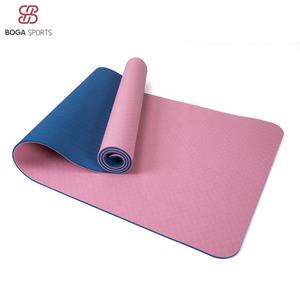 Estera de <span class=keywords><strong>Yoga</strong></span> de espuma TPE de doble capa con logotipo personalizado impreso, esterillas de Fitness al aire libre biodegradables ecológicas, esteras gruesas de <span class=keywords><strong>Yoga</strong></span> con forma personalizada - Product Image 5