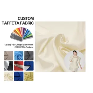 Wasserdichtes 210 T weißes PU-Beschichtungs-Taffeta mit 100 % Polyester-Band für Futter