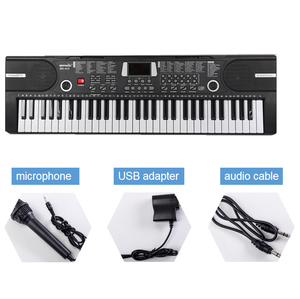 61 key organ điện tử đàn <span class=keywords><strong>Piano</strong></span> cho trẻ em người mới bắt đầu 5 Bộ gõ 10 bản demo bài hát tấm âm nhạc đứng nhạc cụ để bán - Product Image 4