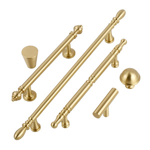 LGEDIS Brass Bar Handles For Drawer <b>Wardrobe</b> Minimalist Design Durable Furniture Hardware - Product Image 3
