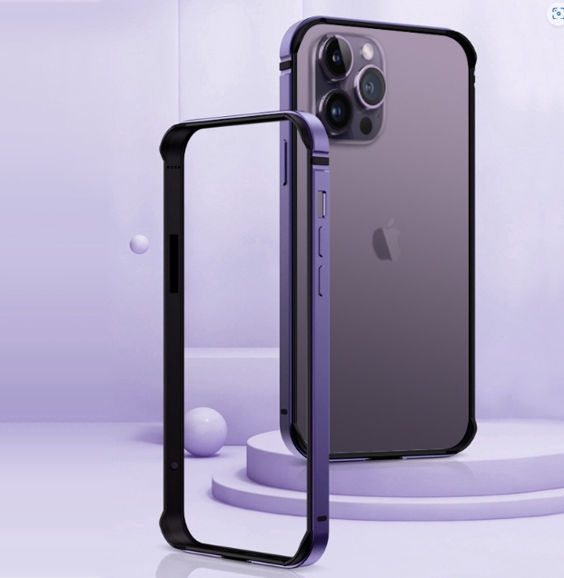 Protection Anti-Collision Aluminum Bumper Case for iPhone 15/15 Pro Max Silicone Metal Frame Phone Compatiblity Mobile Usage
