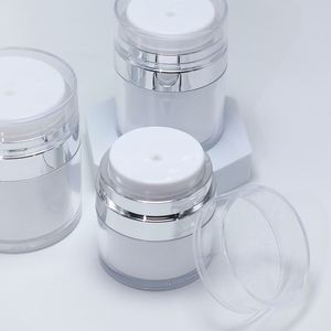 Pot à pompe sans air 15/30/50g, flacon vide en acrylique pour crème, rechargeable, cosmétique, facile à utiliser, conteneur portable, outils de maquillage de voyage - Product Image 3