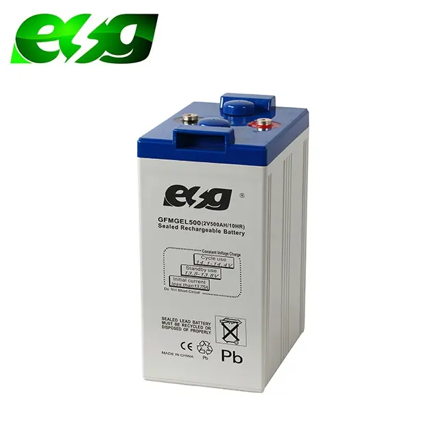 ESG precio de fábrica fabricante 2V 500AH SLA sellado plomo ácido almacenamiento solar ciclo profundo AGM batería