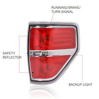 Montaje de lámpara de freno para camioneta Ford, luz trasera derecha para modelos F150, 2009, 2010, 2012, 2013 y 2014