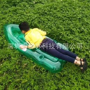 Tabla de paddle inflable transparente para niños, flotador de PVC para piscina, juguete acuático con portavasos - Product Image 1