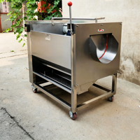 Elektrische multifunctionele commerciële fruit- en groentewasmachine, aardappelwas-trommelborstel reinigingsapparatuur