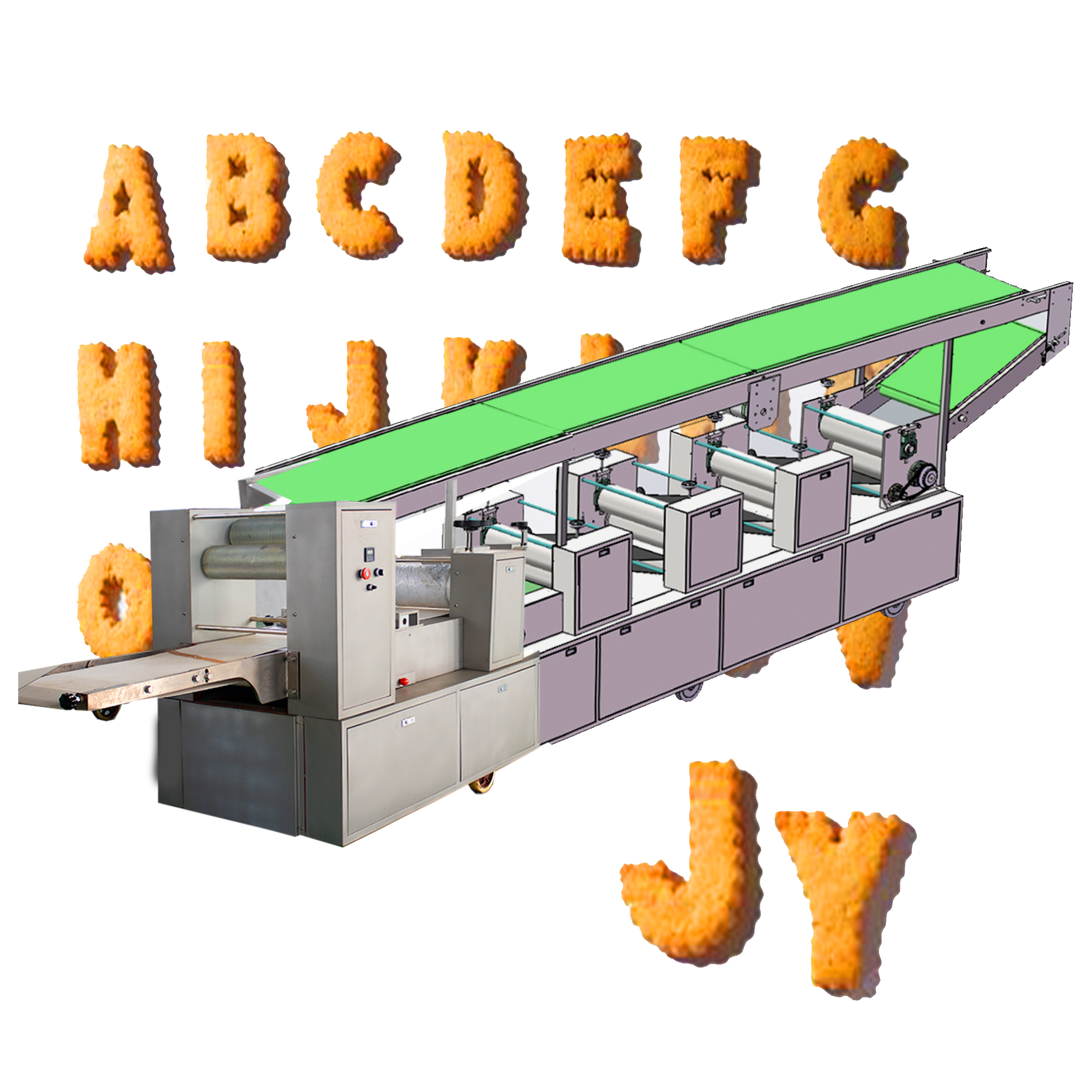 Automatic biscuit machinery manufactuing machine soft cookies making machine forming rotary moulder production line