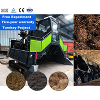 Machine à retourner le compost LANE sur chenilles, équipement de compostage par fermentation, automatique, haute performance pour l'agriculture