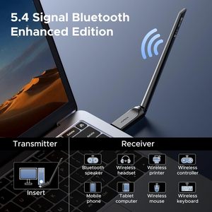 อะแดปเตอร์ UGREEN 2-in-1 <span class=keywords><strong>USB</strong></span> Bt WiFi, AX900 + Bt 5.4 WiFi 6 สำหรับคอมพิวเตอร์ตั้งโต๊ะ รองรับ 5GHz/2.4GHz ดูอัลแบนด์ สำหรับ Windows 10 11 - Product Image 4
