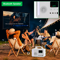 Estación de Energía Portátil de 300W y 294wh, Batería de Almacenamiento de Energía Solar, Diseño con Altavoz Bluetooth, Generador Solar Pequeño, Superventas