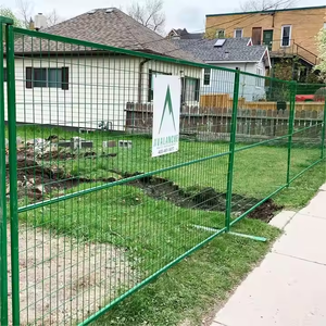 Thân Thiện Với Môi Thiết Kế Hiện Đại <span class=keywords><strong>Canada</strong></span> Hàng Rào Tạm Thời Kim Loại Sơn Tĩnh Điện Tái Tạo Nguồn Hàng Rào Đường Sắt Cho Bãi Bảo Trì Thấp - Product Image 2