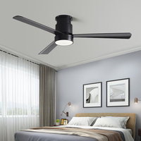 Ventilateurs de plafond en gros avec éclairage, télécommande, 6 vitesses, LED, 3 pales réversibles, moteur DC, ventilateur moderne pour salon, 3 CCT, intensité variable, haute performance