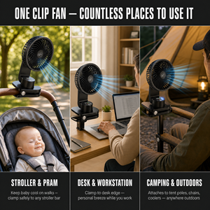 Ventilateur Socool Portable Multifonction Table Lumière LED Camping en Plein Air Électrique 5000MAh 9 Vitesses Rechargeable Clip en Plastique - Product Image 5