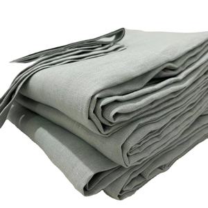 عرض إضافي شاش أو غزل الكتان سادة مصبوغ عضوي مغسول كتان ناعم لينو منسوج بلون أبيض - Product Image 6